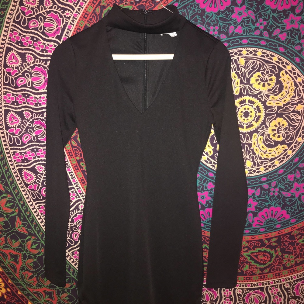 Black fitted dress